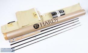 A very fine Hardy Alnwick LRH lightweight carbon stream/brook fly rod 8' 6