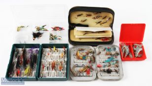 Salmon and Seatrout Flies, as follows: Fox deep box with over 39 doubles and singles and