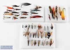 A Selection of Salmon, Trout, Sea Salmon Flies, to include singles, doubles #56