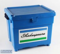 Shakespeare rigid seat box with shoulder stray and seat cushion, looks unused