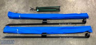 A collection of rod stands, made up of: 2x Salt Beach Casting stands in covers, 38