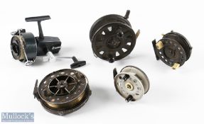 Daiwa No 760 fixed spool reel, good bail, runs well, in Angling Times zip case; Harris Ensign