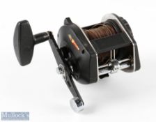 ABU Garcia Ambassadeur XL Multiplier Reel in black finish with sliding line guide, counterbalance