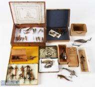 Assorted Spinning Baits and Accessories inc a tin of 10 Phantom minnows, 2 glass eyed 'Norwich'