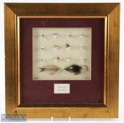 Davy Wotton Selection of Framed Flies, to include a Shad lure fly, Mouse lure and a selection May