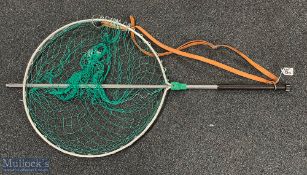 Gye Salmon Landing Net, with its original leather strapping, large size 62cm x 125cm