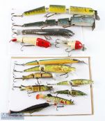 A collection of jointed and rubber lures and artificial baits by Rapala, Dorado and Dam (13)