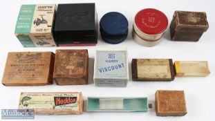Collection of Empty Reel and Accessories Boxes - inc 2x Hardy reel pouches, Hardy Viscount 140