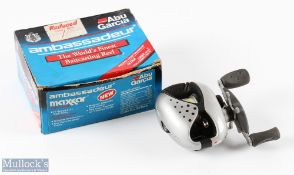 Abu Ambassadeur Maxxar multiplier bait casting reel, LHW, large side tensioner, runs very well,