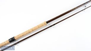 Terry Eustace 11' Fast Taper Barbel Rod glass fibre 2 piece, 1 1/4lb test curve, good condition with
