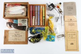 Veniard Fly Tying Kit and other accessories - including silks, tools, vise, booklets and materials