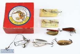 Mixed Group of Hardy Spinners and Lures (7) to inc Jock Scott wiggler, kidney spoon, tube spoon, bar