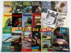 Carp, Pike Big Fish Magazines, a mixed collection of period magazines of Carpworld, Carp Fisher, Big
