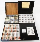A collection of Counter Display Boxes with various wet flies - 2x 12