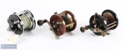 3x Vintage American Multiplier Reels - True Temper Ocean City 112D, Pflueger Golden West 1878 and