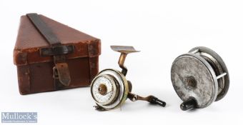 Illingworth No.3 Casting Reel Series JM2 no. 6212, left hand wind with exposed gearing, in used