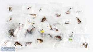 A large collection of Salmon Flies made up of: 15x 5/0; 27x 2 and smaller; 5x doubles (qty)