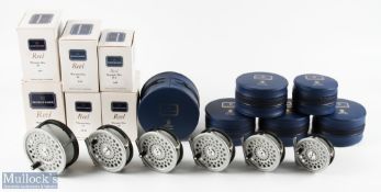 A fantastic Hardy Bros limited edition collection of 6x Hardy Marquis disc fly reels - All reels are