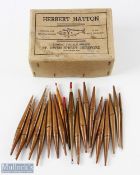 21x Zephyr rolled paper floats c1930s in a Herbert Hatton of Hereford box