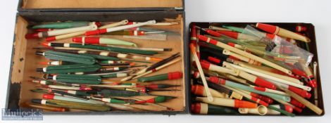 50+ Vintage Assorted Floats - inc some very early and handmade and six vintage trotting floats, plus