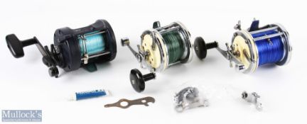 Okuma Classic 45L large multiplier, light use, runs well; Garcia Mitchell Captain 624 deep sea