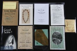 9x Assorted Fishing Catalogues including a rare small Farlow one made in the form of a cast case