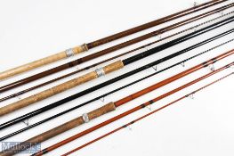 Edgar Sealey Redditch hollow glass float rod 11 foot 2pc 20 inch handle alloy reel fittings red