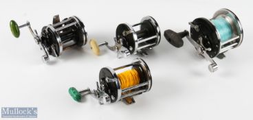 4x Penn, USA Multiplier Reels, inc Squidder no.145, Long Beach 66, Surfmaster 150 and 200, all run