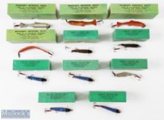 11x Boxed Wadham Lures - of various designs, lure body sizes 2.25