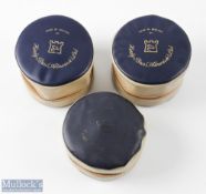 3x Hardy Bros zipped Reel Cases - each in overall fair used condition, each having small splits to