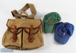 Brady large canvas and leather expanding Salmon Shoulder Bag with waterproof liner, all buckles