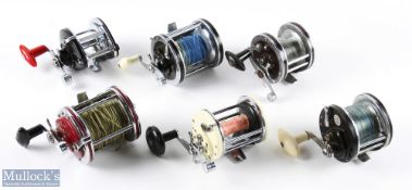 6x Assorted Multiplier Reels for Spares and Repairs inc Norris 2683, True Temper Ocean City 112D,