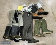 Snowbee Granite Neoprene Chest Waders with size 4 combi boot, look unused, belt and repair kit; pair