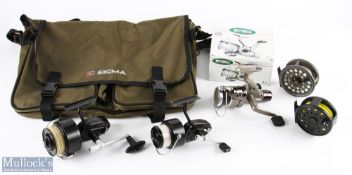 Mitchell MC4000 fixed spool reel, good bail, 3 bearings, rear tensioner, MOB and instructions, light