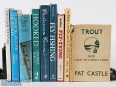 Trout Salmon Fly Fishing Books to include: A Handbook of Fly Tying Denis H Ardley-Signed 1977, The