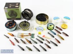 Collection of fishing tackle as follows: Vision Koma VK11 9/11 salmon reel, 4.25