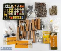 This lot is for the rod builder/refurbisher: a massive collection of rod rings, collars, reel seats,