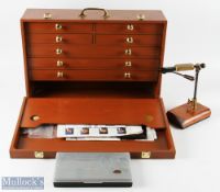 A fine Peter Dagger Companion Fly Tiers Cabinet - containing a large selection of materials -