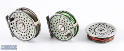 Hardy Princess alloy fly reel: spool, 2-screw latch, black handle, milled rim tensioner, 'U'