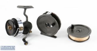 Hardy Viscount 130 MkII Fly Reel in grey finish, rear adjuster, with spare spool, plus Hardy