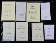 8x B James & Son of Ealing pamphlets (one a facsimile) describing their rods, including 'The Avon