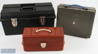 Large unnamed black plastic tackle box 18