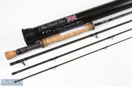 Allen Riddell hand built Lo-Resin (bonefish special) carbon fly rod 9ft 4pc line 9 # Fuji up locking