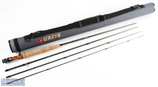 Grey's Alnwick GR80 Stream Flex carbon fly rod 9' 4pc line 4#, double alloy uplocking reel seat with