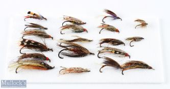 Large Salmon Frys, a selection of single and double hooks, with1 gut eyed flies (18)