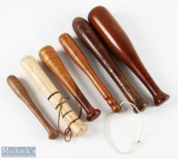 A collection of 6x wood Priests suitable for salmon, sea trout or trout, one with Smirnoff logo