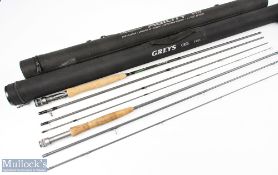 Greys GRXi carbon fly rod 9' 3pc line 8#, alloy double uplocking reel seat, lined stripping ring,