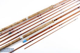 J S Sharpe Ltd Aberdeen Scottie Brand split cane spliced salmon rod 13' 3pc line 9# plus 2 spare