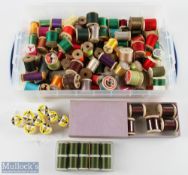 Over 90 mixed threads: a bit of everything, with 5x spools of Pearsalls stout floss, 5x spools