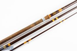 House of Hardy Matchmaker 13' 3 Piece Float Rod brown fibreglass rod, overall signs of use,